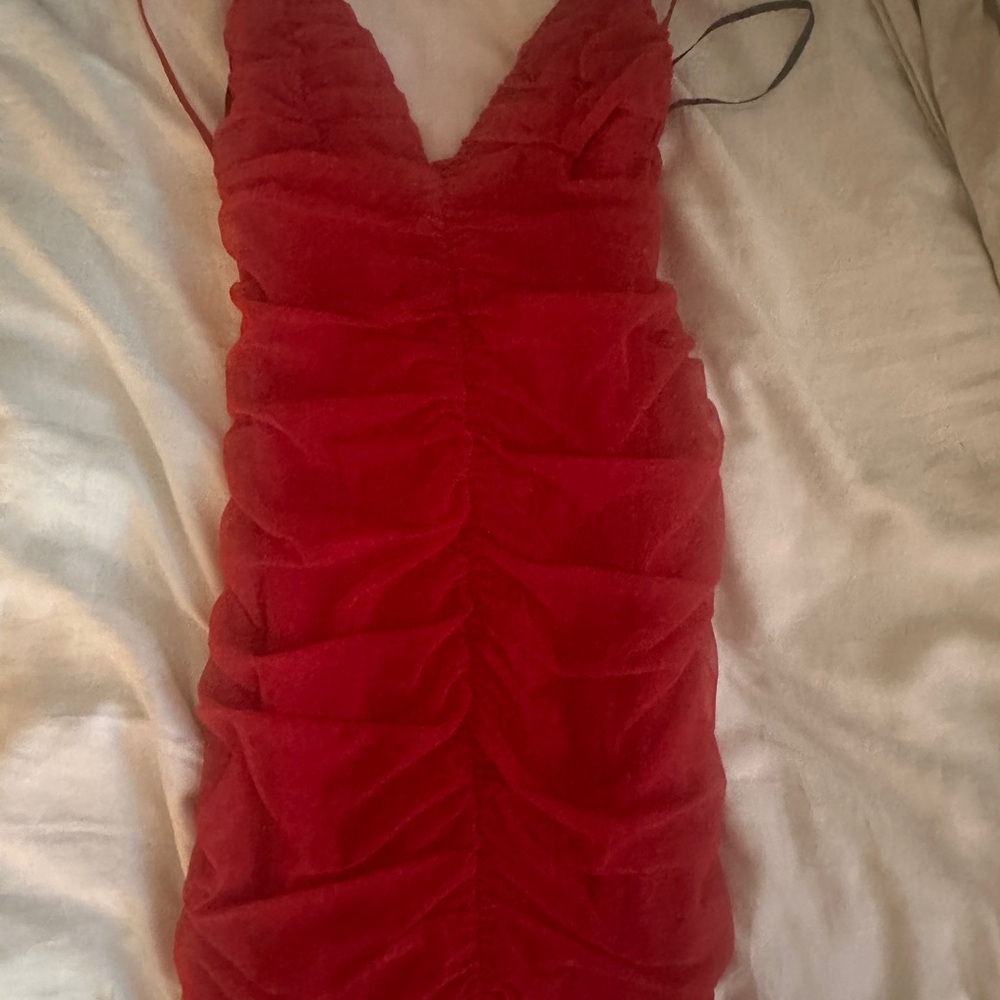 Michael Costello Red Midi Dress - Picture 4 of 5